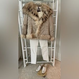 Moncler Brand Size 3 Cream/Beige Fur from raccoon & rabbit